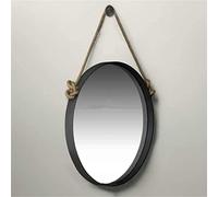 Grand miroir mural rond décoratif à suspendre pour salle de bain et salon, miroir circulaire de coiffeuse et miroir de rasage, 60/70 cm de diamètre (50 cm)