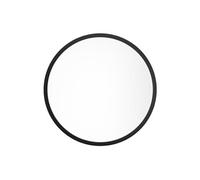 Grand miroir mural rond en bois de paulownia - D. 150 cm - Noir - ZANG