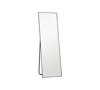 HOMCOM Grand Miroir Pleine Longueur rectangulaire, 50 x 160 cm - Miroir sur Pied, Mural ou pocé Contre Mur - pour Chambre à Coucher, Salon et Dressing, Noir