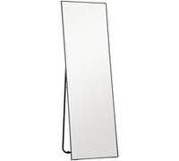 Grand miroir pleine longueur rectangulaire 50 x 160 cm - miroir sur pied ou mural - noir Noir G