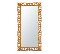 Grand miroir rectangulaire en bois de teck 100x198 100x198x3cm Marron