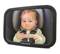 Grand miroir réglable - DREAMBABY - Pour siège arrière de bébé - Rectangulaire - Noir - 20 x 24 cm