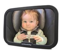 Grand miroir rétroviseur rectangulaire - DREAMBABY - Réglable pour siège arrière - 20 x 24 cm - Noir