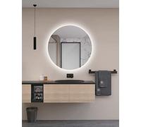 - Grand miroir rond de salle de bain Ø100 cm anti-buée IRC > 80 rétroéclairés On/Off Sensor Accessoires de salle de bain modernes - Design Lisbonne