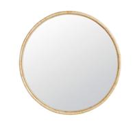 Grand miroir rond en rotin D100 100x100x3.5cm Beige