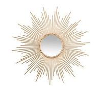 Grand Miroir soleil en Métal doré D 99 cm