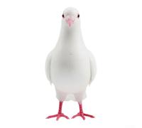 Grand modèle de pigeon en mousse décoratif pour l'intérieur et le jardin, design réaliste fait main avec corps en mousse et ailes en carton (C)