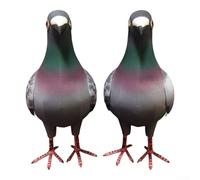 Grand modèle de pigeon en mousse décoratif pour l'intérieur pour la maison et le jardin, design réaliste fait à la main avec corps en mousse et ailes en carton (B)