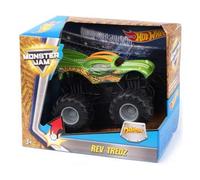 Grand Monster Jam : Dragon 11x9cm (lxh) - pour Hot Wheels Voiture - Set véhicule Miniature Vert 1/43eme + Une Carte