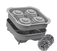 Grand moule à glaçons rond en silicone, design facile à démouler, matériau de qualité alimentaire, utilisation polyvalente, cocktails et desserts, 600 ml