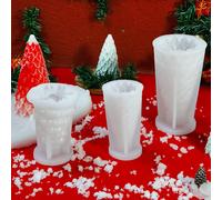 Grand Moule De Bougie 3d En Silicone Pour Arbre De Noël, Cadeau De Noël, Cuisson À La Main, Résine Aromatique, Moules D'artisanat En Argile