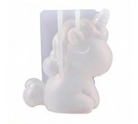 Grand moule en silicone en forme de licorne pour travaux manuels en résine 3D, moulage décoratif et projets d'art à la maison, blanc