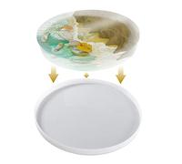 Grand moule époxy rond - Moule à plateau en silicone pour résine époxy, outils de coulée avec moules de table | Moule époxy rond pour bureau, horloge et table, moule r
