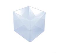 Grand moule pyramide 3D en silicone pour travaux manuels en résine, parfait pour pots de fleurs uniques, bougeoirs et décoration personnalisée (1 base)