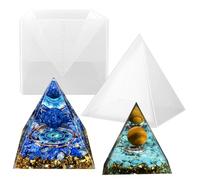 Grand moule pyramide en silicone avec cadre de support solide pour bijoux en résine