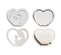Grand moule réutilisable en résine de silicone en forme de cœur, moule anti-adhésif, pour la conservation des fleurs, les meubles, la décoration de bouquets de mariage, cadeaux de jour