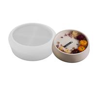 Grand moule rond élégant en résine de silicone robuste pour castes époxy, bijoux, plats, plateaux, fabrication de fournitures artisanales, projets, moule en béton
