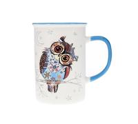 Grand mug avec des animaux - motif chouette- matière porcelaine fine - contenance 360ML