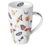 Grand Mug, tasse porcelaine AMBIENTE 9 x 15 cm 0.6 l BUTTERFLY GARDEN l
