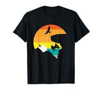 Grand mur Escalade Rétro Grimpeur Portaledge Coucher de soleil T-Shirt