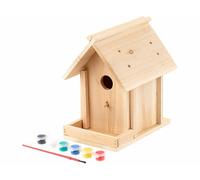 Grand nichoir en bois véritable avec balcon et kit de peinture - Royal gardineer