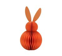 Grand nid d'abeille décoratif, nid d'abeille, Papier - Décoration de Pâques, Lapin en nid d'abeille en Papier de Soie, Lapin de Pâques en Papier/Carton Orange, magnétique, Contenu de la Livraison : 1