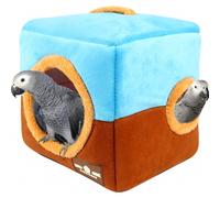Grand nid pour perroquet, nichoir suspendu chaud pour l'hiver, cachette pour grands oiseaux, convient aux perroquets gris du Gabon et aux ca