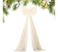 Grand Noeud De Sommet Pour Sapin De Noël,50 x 180 cm Très Grande Décoration Intérieure En Velours | Ornement En Noeud Décoration Maison,Pour Mur Mariage Fiançailles Anniversaire Salon Cheminée