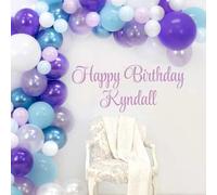 Grand nom personnalisé joyeux anniversaire autocollant mural salon/nom personnalisé anniversaire fête de mariage toile de fond sticker mural chambre vinyle décor, personnalisé, 120 cm de large