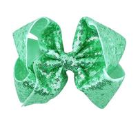 Grand nœud arc-en-ciel de 8 pouces, 4 pièces, ruban à paillettes, pinces cheveux avec crocodile, accessoires for couvre-chef pour Cheveux(Color2)