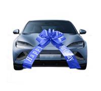 Grand nœud Bleu, Grand Nœud de Voiture, Nœud de Voiture Géant, (23 Pouces JOYEUX ANNIVERSAIRE), pour Noël Super Cadeau Fête de Mariage Célébration