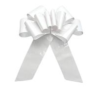 Grand Nœud Cadeau Blanc avec Ventouses et Ruban Adhésif Double Face, 76 cm Nœud Géant pour Voiture, Ruban de Décoration Voiture Mariage, Nœud pour Vélo et Appareils Electroménagers, 18e Anniversaire