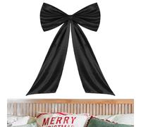 Grand nœud de Noël - 65 x 105 cm | Nœud pour sapin de Noël avec ruban de satin, décoration de maison, idéal pour cheminées, escaliers, porche, fêtes, anniversaires, mariages, événements | Décoratif