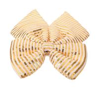 Grand Nœud de Noël Doré à Paillettes, Ruban Décoratif Élégant | Tissu et Mousse, Structure Renforcée Garde la Forme, pour Guirlandes, Entrées de Boutique