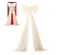 Grand nœud de sapin de Noël, extra large décoration en velours pour l'intérieur 50 x 180 cm, nœuds décoratifs pour la décoration de la maison, pour porte, mur, mariage, anniversaire, chambre et