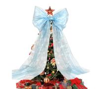 Grand nœud décoratif de cime de sapin de Noël Décoration Avec Longues | Nœud Géant Pour Cime De Sapin Noël Pour Décorer De Fête, Arches, Porches, Cheminées,