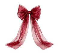 Grand nœud décoratif de cime de sapin de Noël Tulle élégant réutilisable | Nœuds Pour Le Du Sapin De Noël Pour Couronnes Faites Main, Porches, Rampes Escalier, Et Festifs