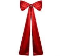 Grand nœud en satin avec cadre métallique pour maintenir la forme, améliorer les sommets des arbres, couronnes, guirlandes et décorations saisonnières (2)