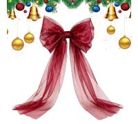 Grand Nœud pour Cime De Sapin Noël Décoration avec Longues Banderoles en | Nœud géant pour sapin de Noël Pour Couronnes Faites Main, Porches, Rampes Escalier, Et Festifs