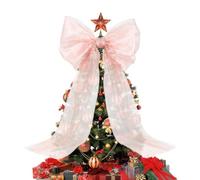 Grand Nœud Pour Le Du Sapin De Noël Décoration Avec Longues Banderoles En | Grand Nœud Sapin De Noël Arches Mariage Fête Rampes Escalier Couronnes Faites Main