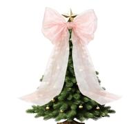 Grand Nœud Pour Le Du Sapin De Noël Grande Décoration Réutilisable En Tulle | Grand Nœud Sapin De Noël Pour Couronnes Faites Main, Porches, Rampes Escalier, Et Festifs