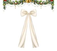 Grand nœud pour sapin de Noël - Décoration murale avec clip de fixation | Décoration de sapin de Noël pour fenêtre, mur, escalier, intérieur ou extérieur, mariage, fête d'anniversaire
