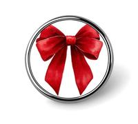 Grand nœud rouge aquarelle long ruban rond broche pour homme femme badge tendance broche broche robe veste sac à dos accessoires