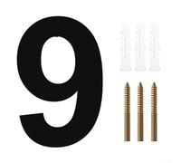 Grand numéro de maison flottant, 20,3 cm de haut en noir classique pour une visualisation facile depuis la rue (9)