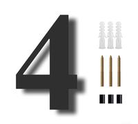 Grand numéro de maison flottant de 20,3 cm avec ombre noire, conçu pour un montage extérieur sur les murs de la maison et le garage (4)
