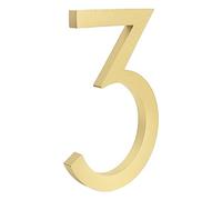 Grand numéro de maison flottant, plaque dorée moderne for bâtiment, porte extérieur, d'adresse 10/15 cm (Couleur : 15, Taille 6)(15cm,3)