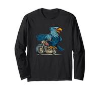Grand Oiseau Bleu avec Joli Costume de Moto Manche Longue