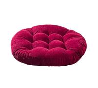 Grand Oreiller De Sol Japonais En Tatami En Lin, Futon Rond, Coussin De Siège En Velours Côtelé épais, Coussin De Sol De Couleur Unie, Coussins De Méditation De Yoga, Ba(Size:1 piece,Color:Cramoisi)