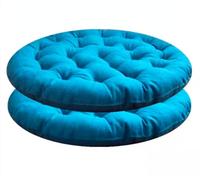 Grand Oreiller De Sol Tatami En Lin, Futon Rond Japonais, Coussin De Siège En Coton Touffeté épais, Coussin De Sol De Couleur Unie, Coussin De Méditation Yoga, Bal(Size:65x65cm(26x26inch),Color:Blue1)