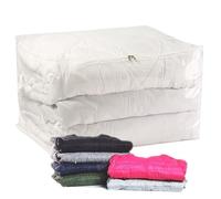 Grand organisateur de rangement pour vêtements - Boîtes de rangement pliables transparentes avec poignées renforcées, organiseurs de placard en tissu durable pour vêtements, literie et accessoires